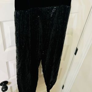 Black Sequin Joggers